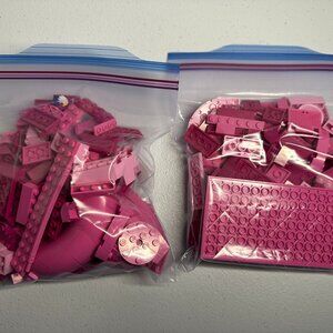 Genuine LEGO Bulk Lot - Bag of 100 Pink Pcs Various Szes & Shapes-No Mini Figs